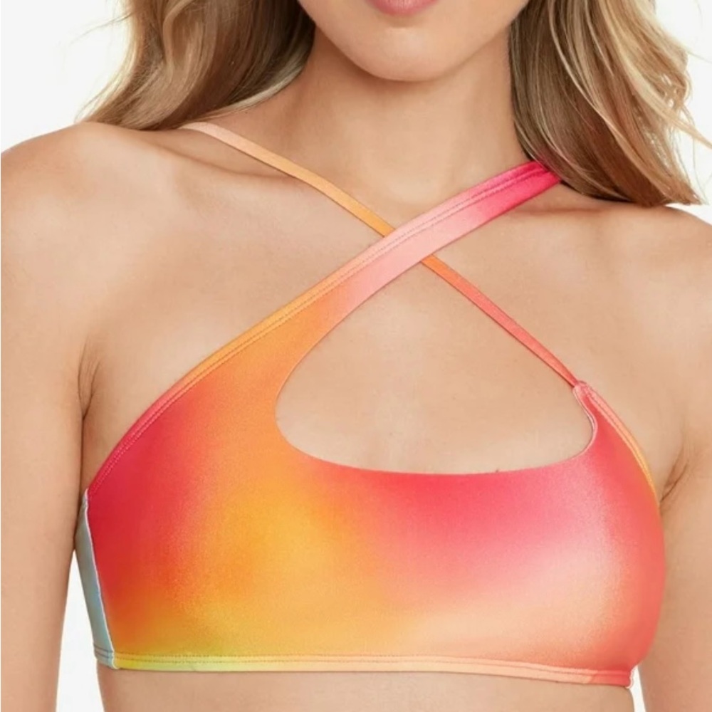 Salt + Cove Pink and Orange Bikini Swimwear